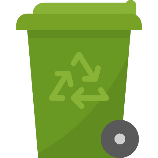 Recycle bin garbage can tools and utensils icon