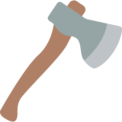 Axe weapons construction and tools axe icon