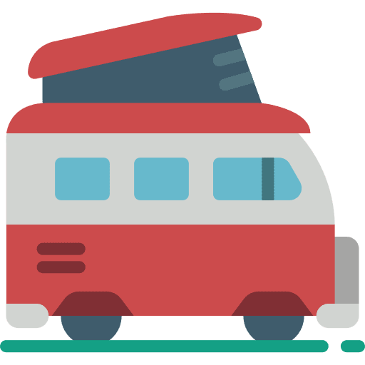 Camper van van camping vehicle icon