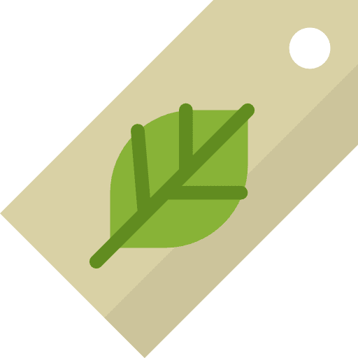 Eco tag commerce recycled tag icon