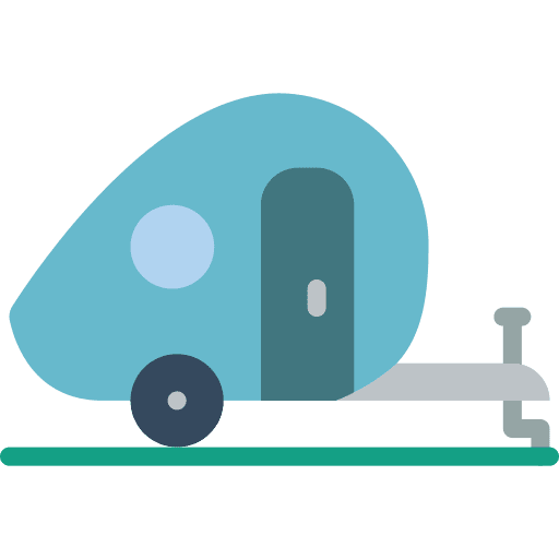 Caravan trailer holidays transportation icon