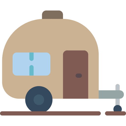 Caravan trailer summer transportation icon