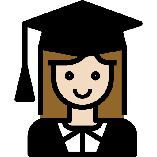Graduate woman social graduate icon