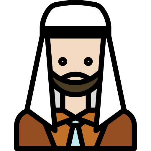 Man arab avatar social icon