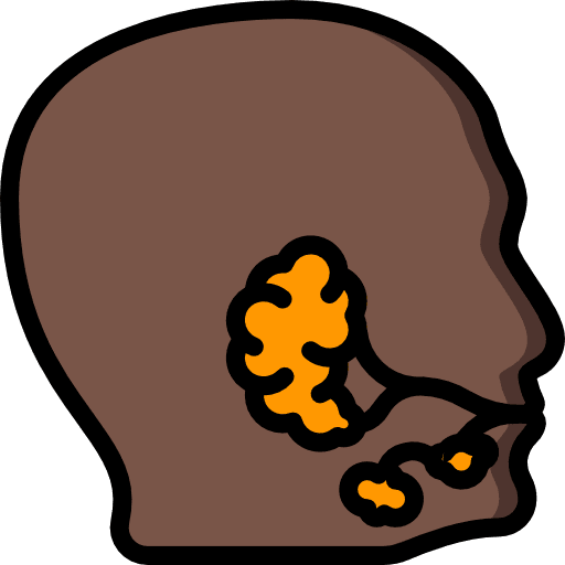 Salivary glands healthcare and medical body organ salivary glands icon