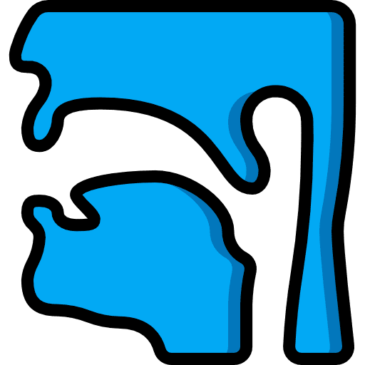 Pharynx mouth body parts medical icon