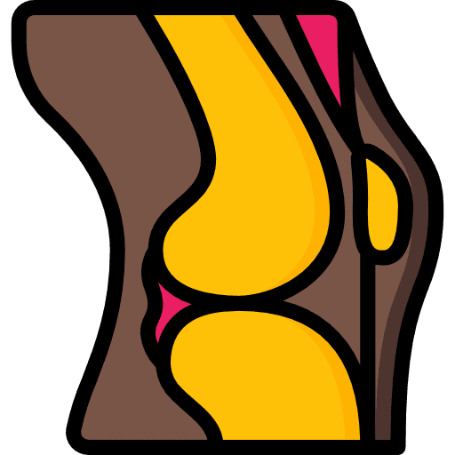 Knee articulation joint healthcare and medical icon