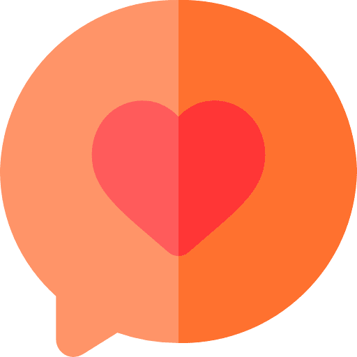 Like love shapes communication icon