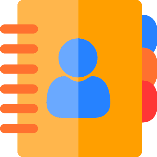 Agenda notebook address book business icon