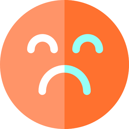Sad unhappy sad emoji icon