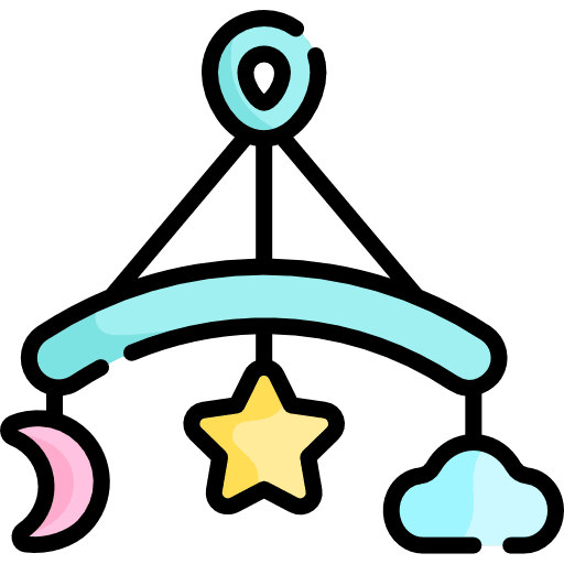 Baby mobile toy birthday and party starlight icon