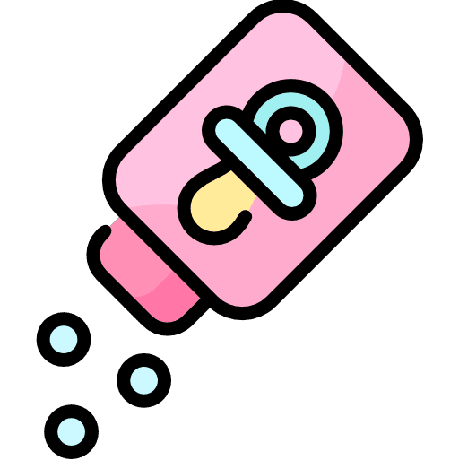 Talcum powder kid and baby care babies icon