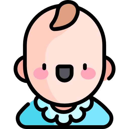 Baby boy kid and baby birthday and party childhood icon