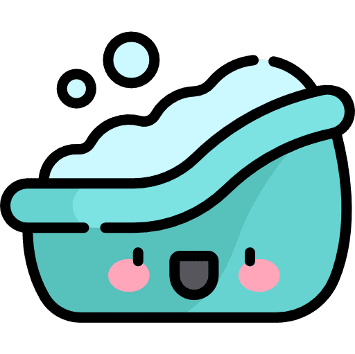 Bath baby healthcare and medical bathroom icon