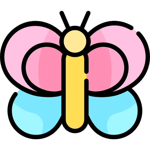 Butterfly fly butterfly kid and baby icon