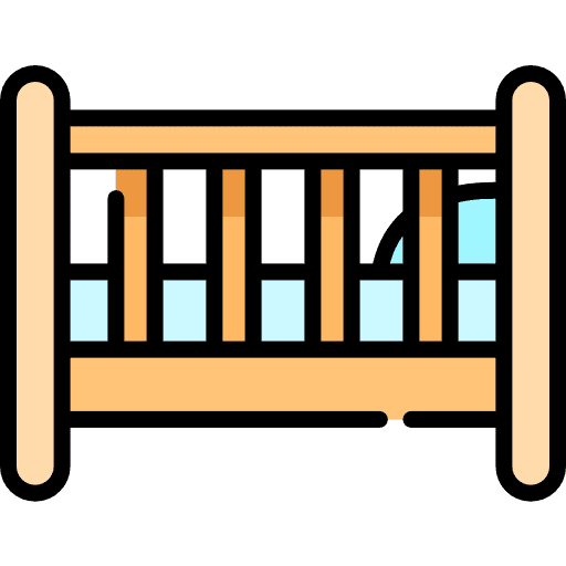 Cot furniture baby bed baby icon