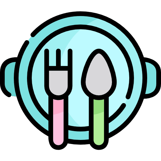 Dish food cutlery plate icon