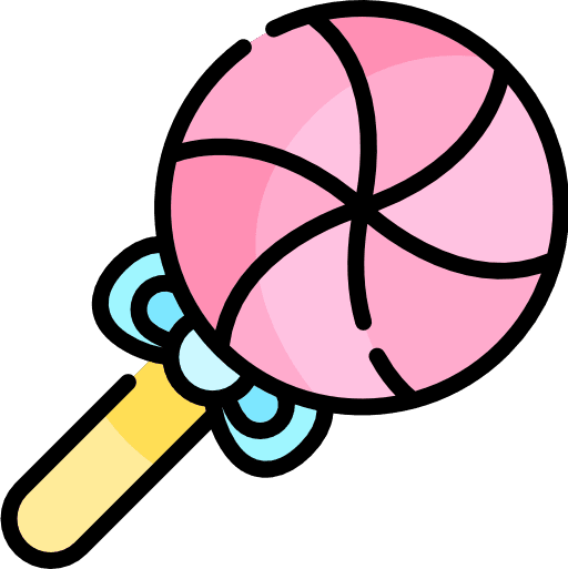 Lollipop scary kid and baby sweet icon