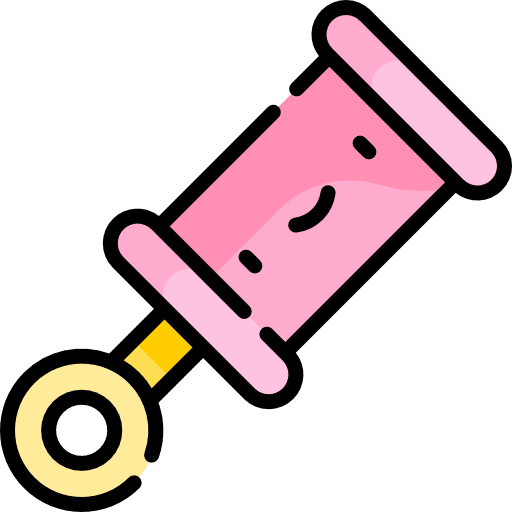 Rattle tool rattle birthday and party icon