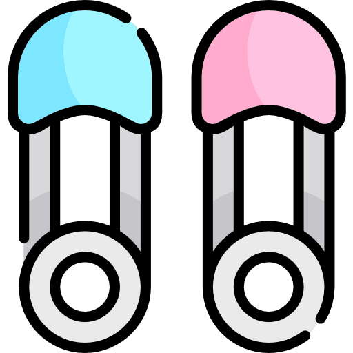 Safety pin kid and baby tools coucou icon