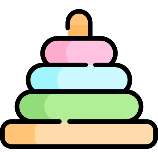 Toy rings baby toy birthday and party icon