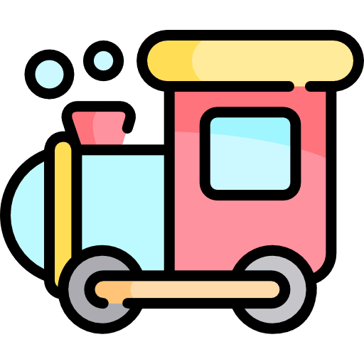 Toy train kid children hobbies and free time icon