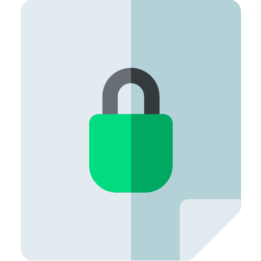 Data security protection protected privacy policy icon