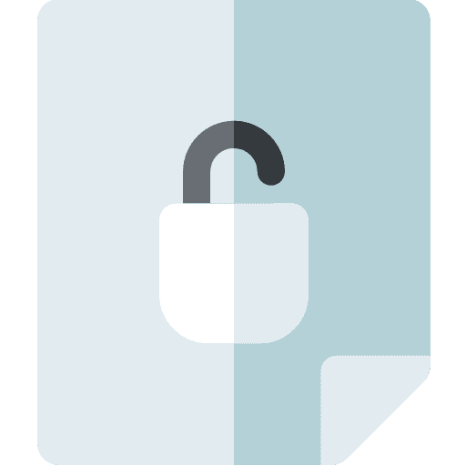 Data security unlocked unlock locked icon