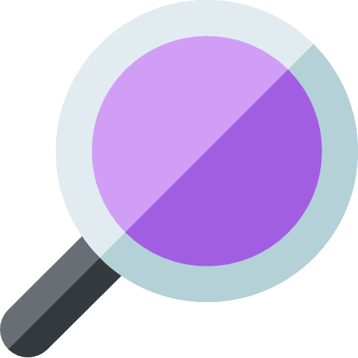 Find loupe lens magnifier icon