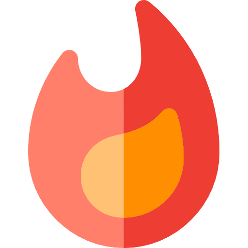 Fire danger security burning icon