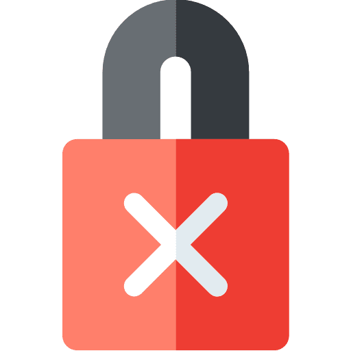 Insecure padlock security insecure icon