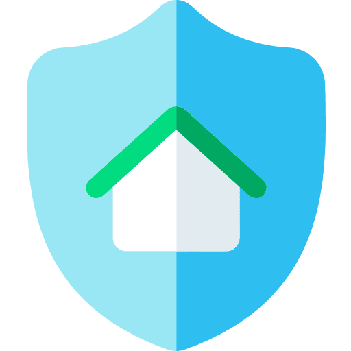 Insurance shield security house icon