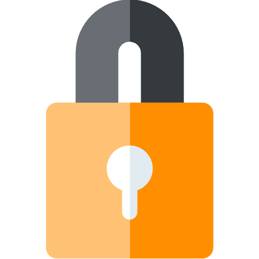 Lock locked tools and utensils padlock icon
