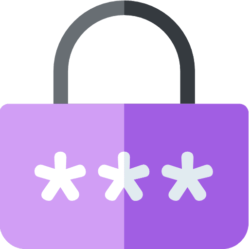Password numbers interface login icon