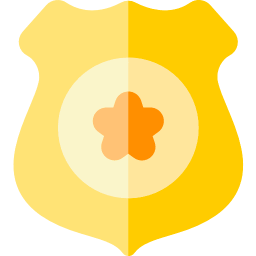 Police badge police badge security shield icon
