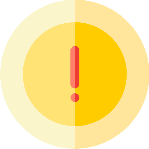 Spam exclamation spam sign icon