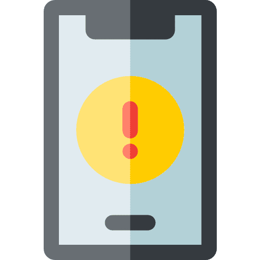 Warning warning mobile phone notifications icon