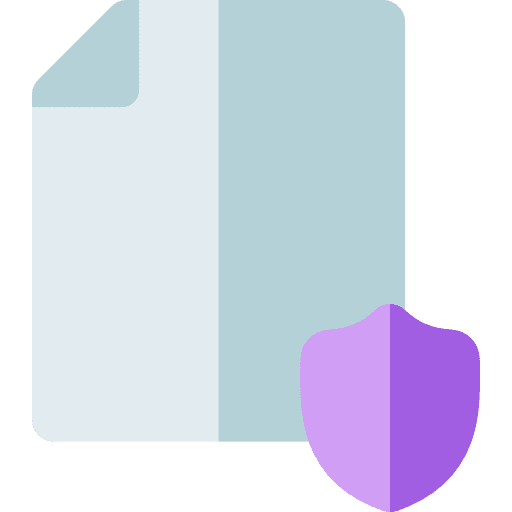 File protection archive data security interface icon