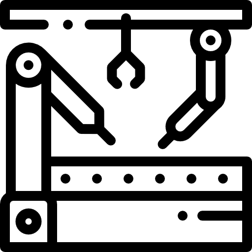 Conveyor construction tool shipping and delivery construction and tools icon