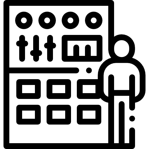 Dashboard machines management machinery icon