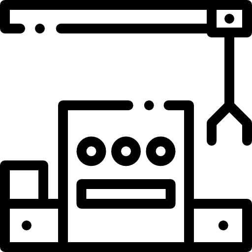 Machinery line robot industry icon