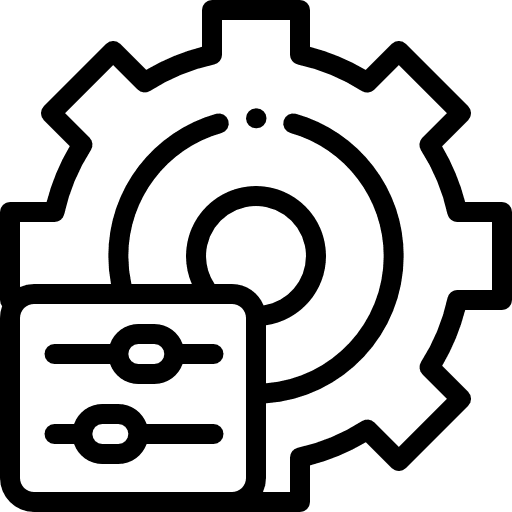Setting cogwheel configuration gear icon