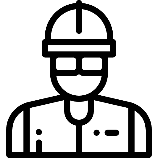 Engineer worker occupation helmet icon