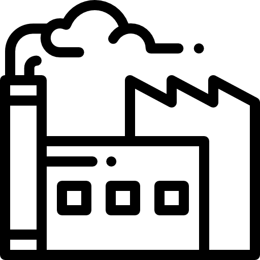 Factory pollution buildings architecture and city icon