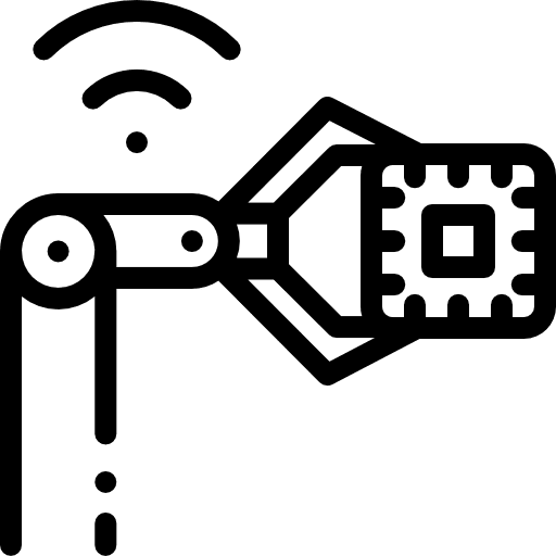 Industry computer chip artificial intelligence icon