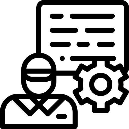 Worker worker man communications icon