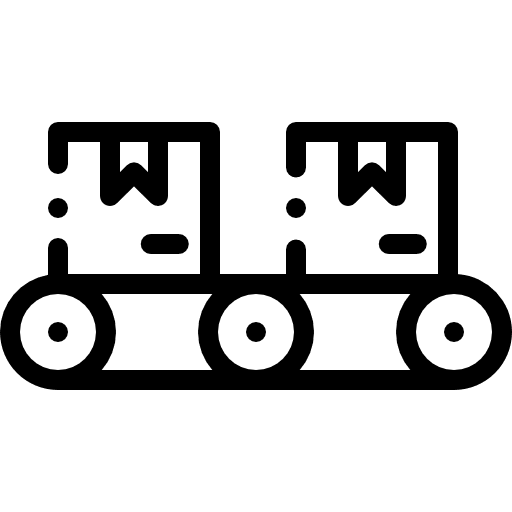 Conveyor industry shipping and delivery industrial icon