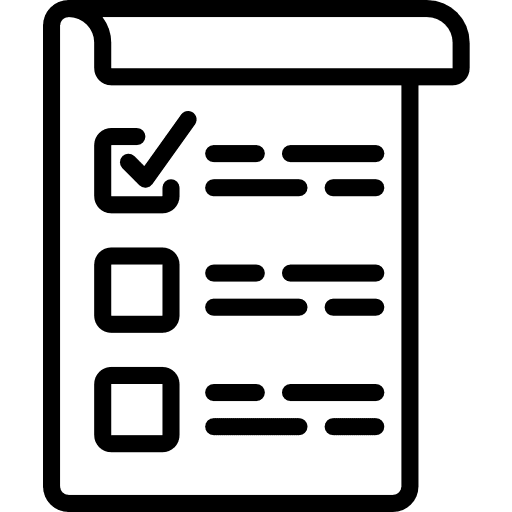 Checklist interface paper check mark icon