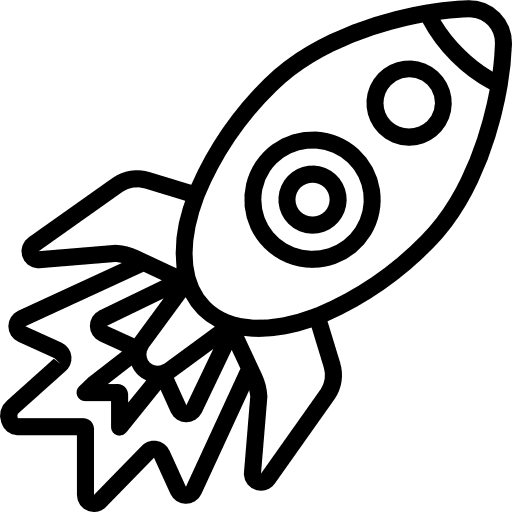 Startup transport rocket launch seo and web icon