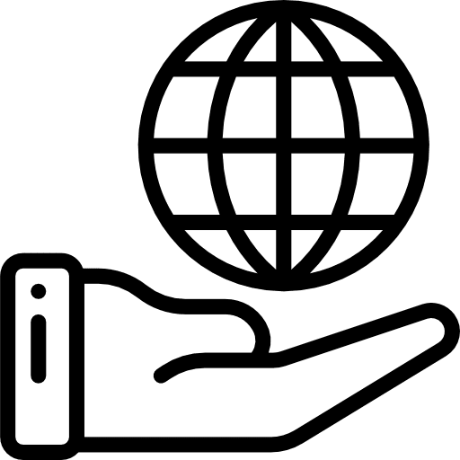 Worldwide worldwide hand world icon